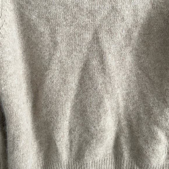 Rafaella Angora Rabbit Hair Lambswool Oatmeal Large Cowl Neck Sweater Size L - Picture 7 of 10